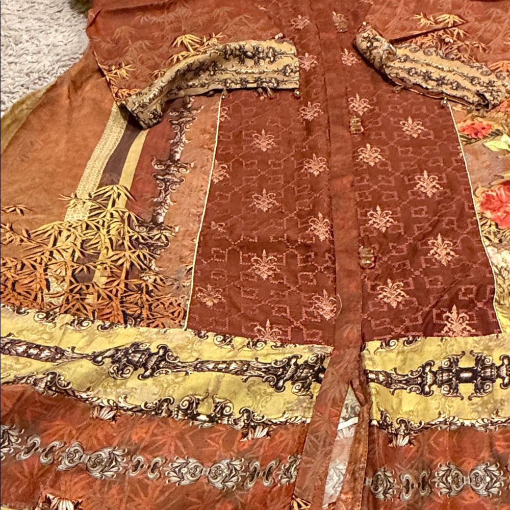 Patchwork Long Sleeve 3 Piece Suit - image 6